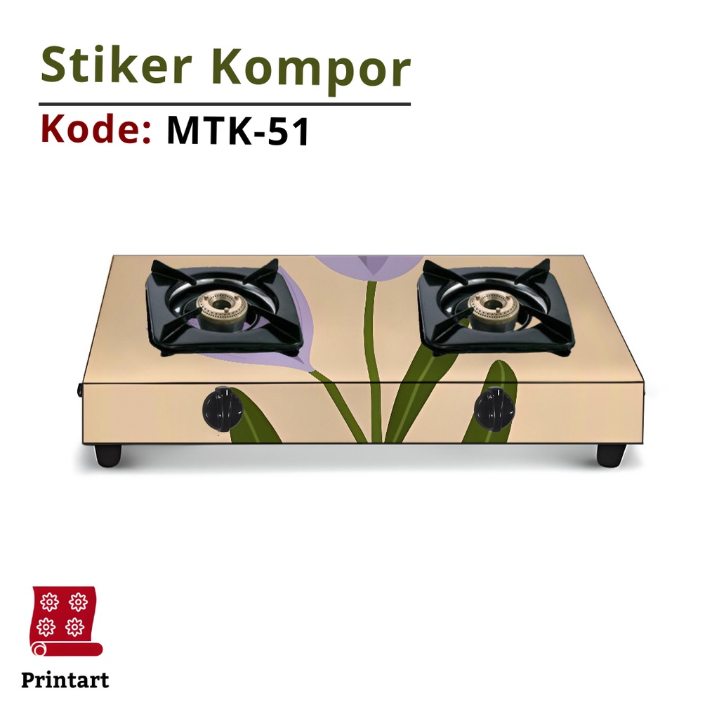 Stiker Kompor 1 Tungku dan Sticker Kompor 2 Tungku Motif Minimalis Kode MTK-51