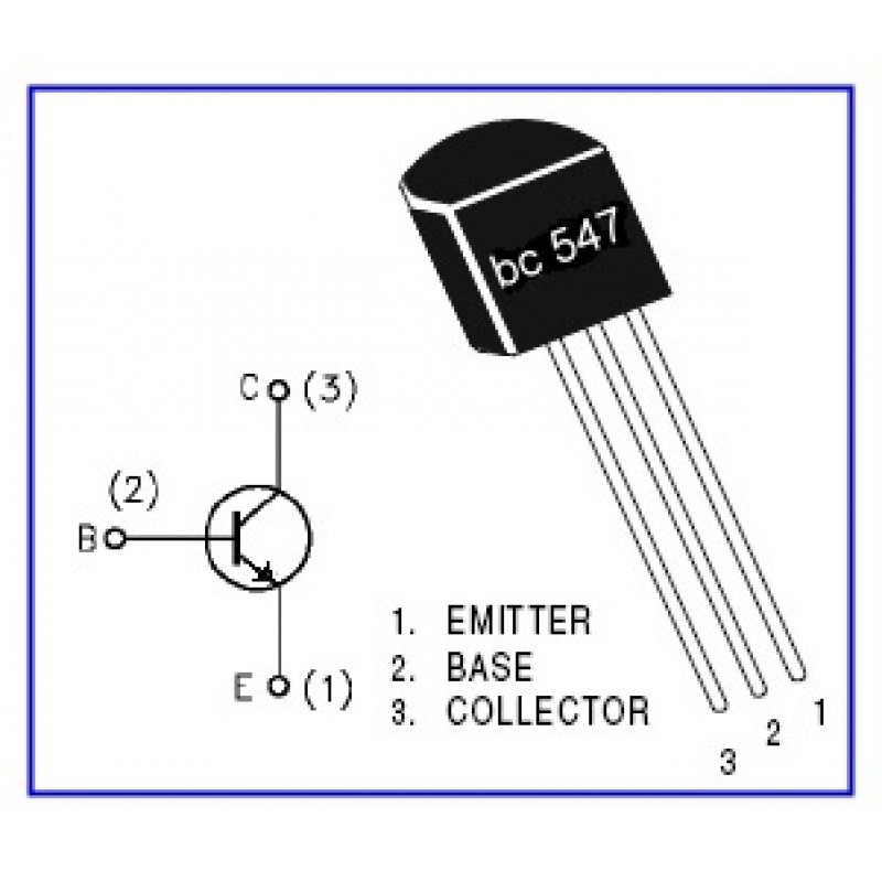 Transistor BC547 NPN General Purpose BJT TO90 BC 547 Amplifier