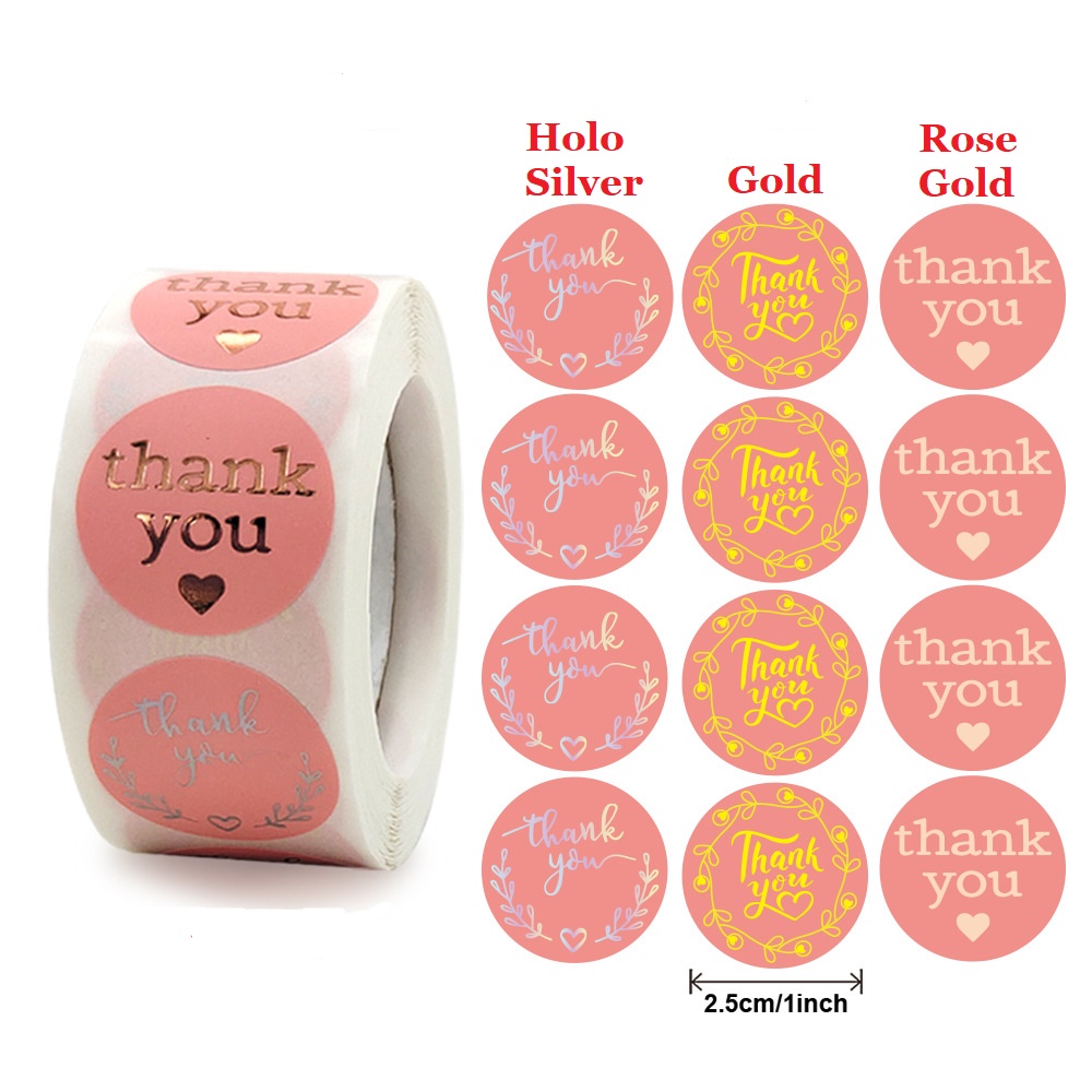 

50pcs Thank You Sticker Stiker Terima Kasih untuk Online Shop Packing Label Sticker Packaging Seal Segel Box Paket #4