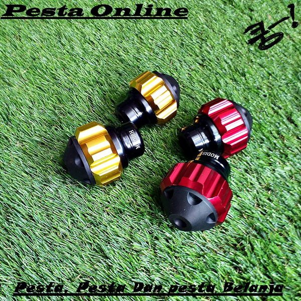 Bandul Jalu As Roda Motor CNC Kerucut Merah Dan Gold  Nmax Beat Scoopy Dll Universal Siap Pasang