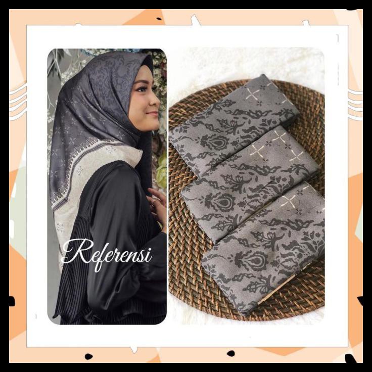 Rds - Hijab Segi Empat Voal Deenay Motif Wearing Klamby Anggrek Scarf