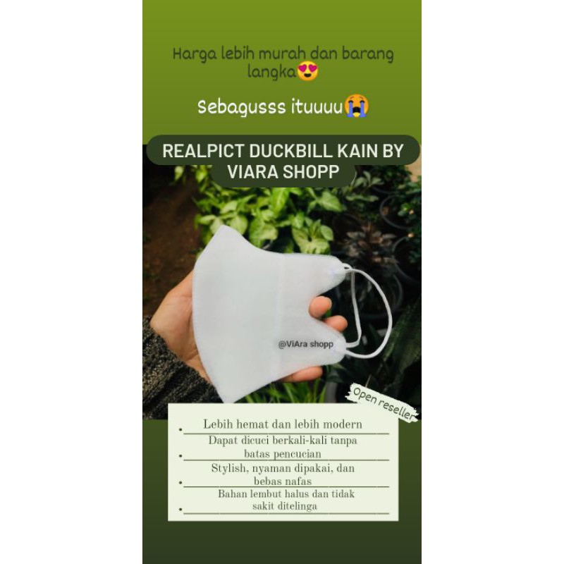 Masker Duckbill Kain Cuci Ulang