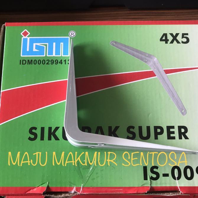 READY STOK SIKU RAK IGM PUTIH 4*5/SIKU PENYANGGA/PENAHAN LEMARI MEJA/SIKU BENGKOK