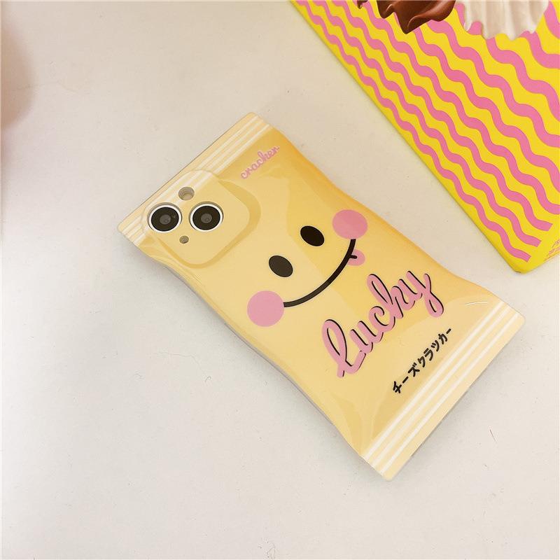 Casing Iphone X 12 13 11 xr xsmax Motif Smiley Face Shockproof