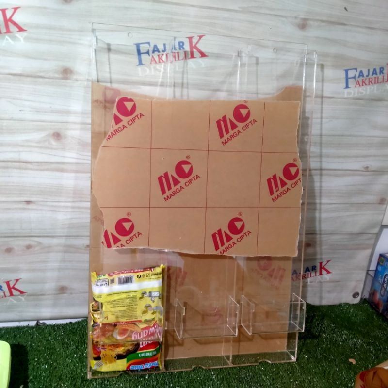 akrilik Rak indomi/Food display/warmindo