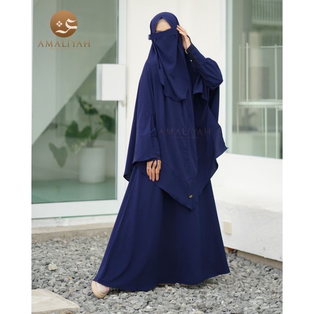 (EX SAMPLE) - NUSAYBAH SERIES NAVY BY AMALIYAH SYAR'I