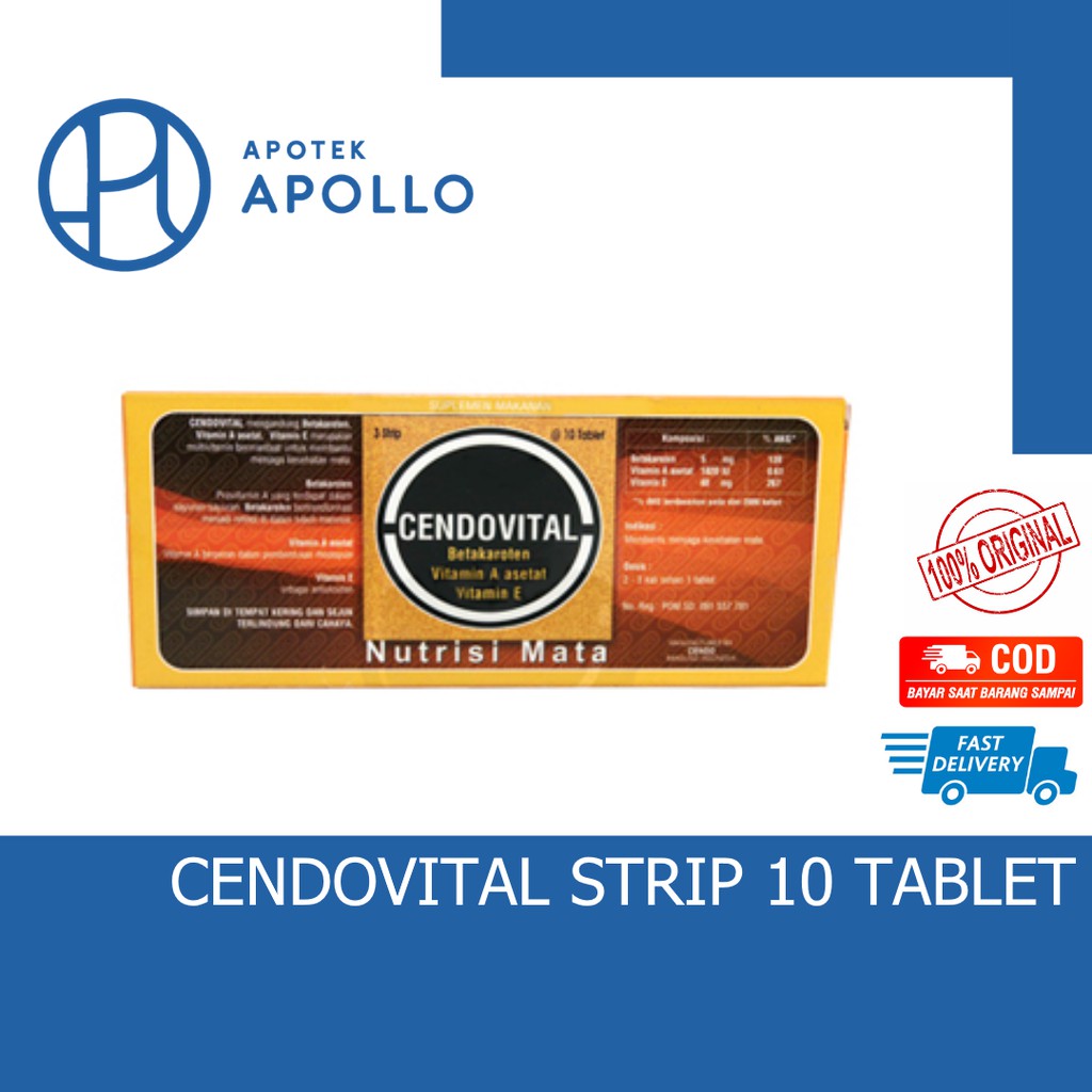 CENDOVITAL STRIP 10 TABLET VITAMIN MATA