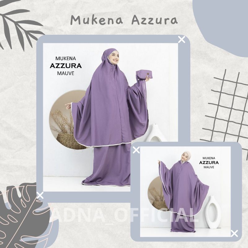 Mukena Lebaran Mukena Tarawih Taraweh Mukena Polos Renda Simpel Katun 2in1 Azzura