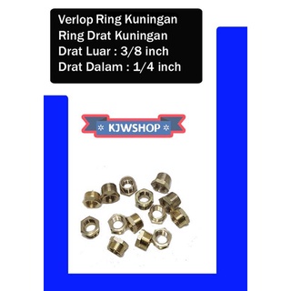 Jual Verlop Ring Kuningan X Verlup Ring X Bahan Kuningan Drat Dalam Inch