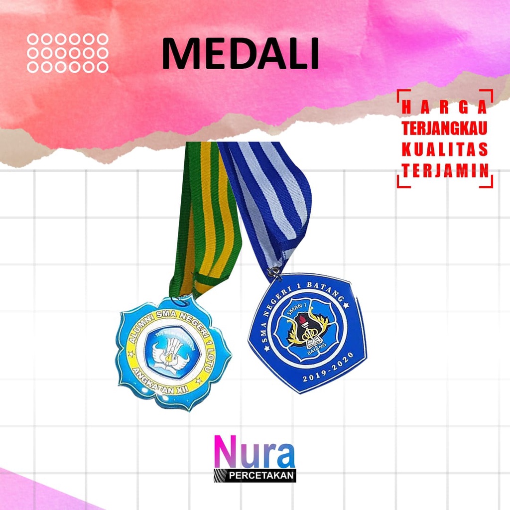 MEDALI CUSTOM AKRILIK MEDALI SEKOLAH MEDALI PESANTREN MEDALI PERPISAHAN MEDALI PERLOMBAAN MEDALI KEJ