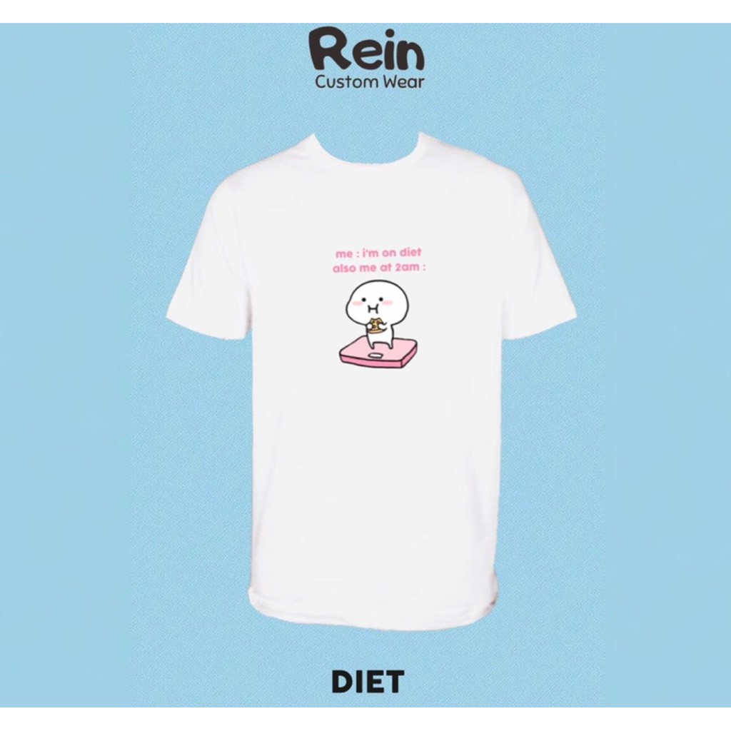 [Rein Wear] - Pentol Diet, Kaos Pentol Stiker WA, Kaos Pentol, Baju Pentol, Kaos Wanita , Kaos Pria,