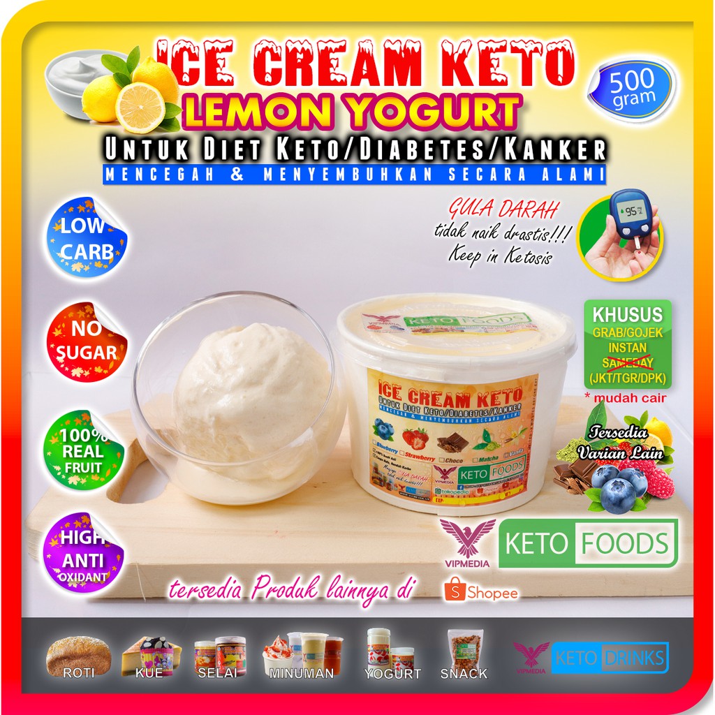 

ICE CREAM KETO LEMON YOGURT 500 gram