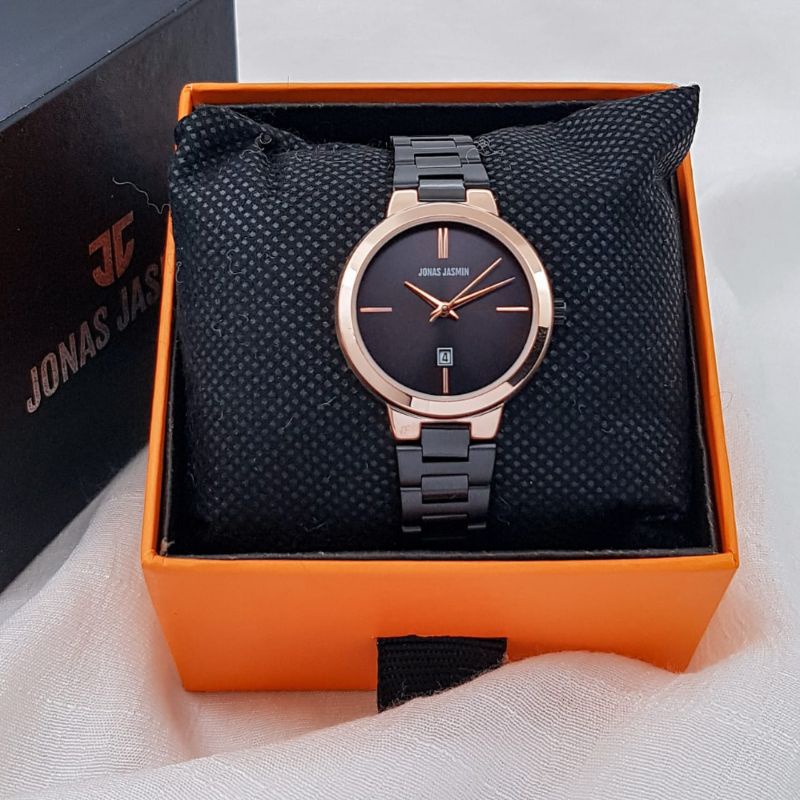 Jam Tangan Wanita Fashion Analog Jonas Jasmin JJ 2201 Rantai Original Tanggal Aktif