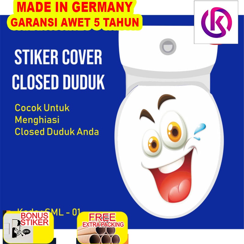 

Terlaris Stiker Tutup Closet Duduk Toilet Cover Desain Smile - SML-1