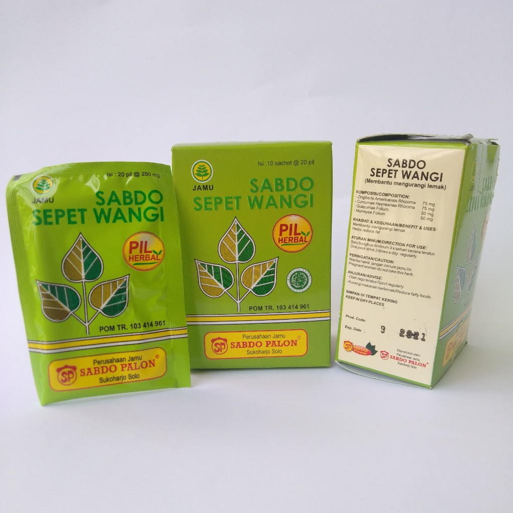 Pil Herbal Sabdo Sepet Wangi Peluntur Lemak dan Kolesterol Sabdo Palon Isi 10 Sachet