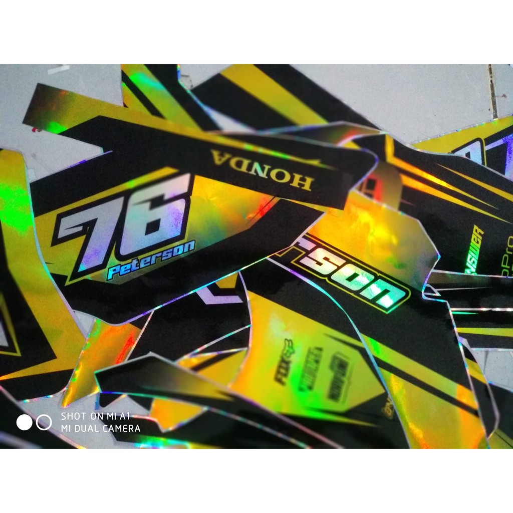 decal CRF gold full hologram custom