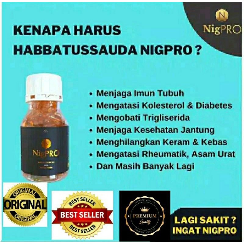 Nigpro Habbatussauda Oil Extra Propolis Trigona Original isi 100 kapsul & 200 kapsul