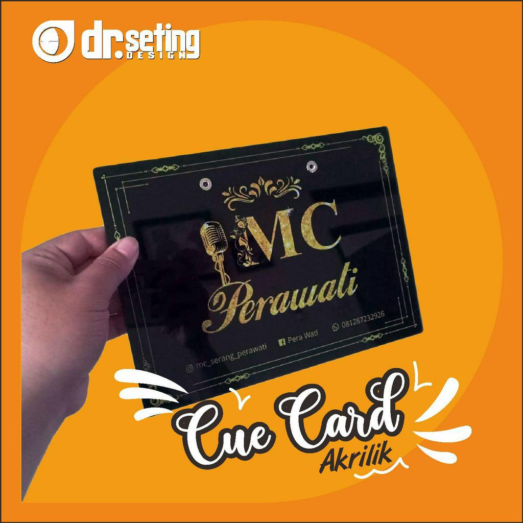 CUE CARD MC AKRILIK / Q CARD PEMBAWA ACARA / PENATA ACARA