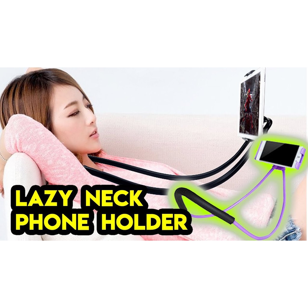 Lazy Neck Holder / Lazypod Leher Untuk Smartphone