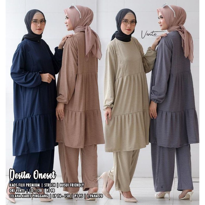 SETELAN JUMBO LONG TUNIK FIT TO XXXL LD 120 BUSUI BAHAN KAOS FUJI / ONE SET BIG SIZE TERPOPULER
