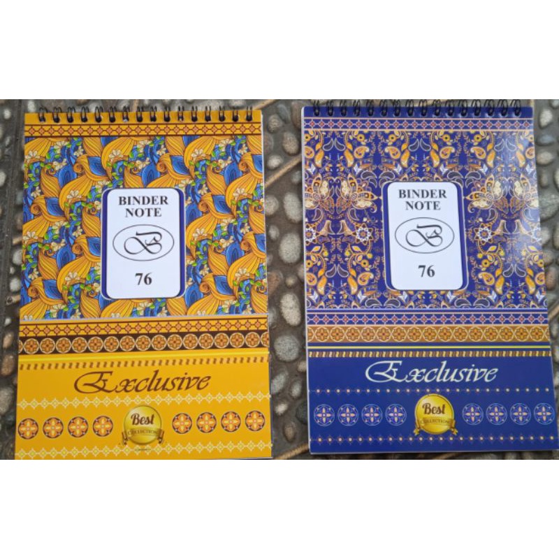 notes spiral A5 block note book batik