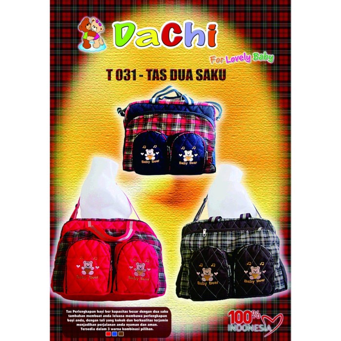 Tas Bayi Traveling Praktis / Tas Sedang Bayi 2 saku Dachi - T031