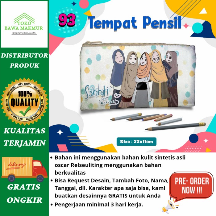 

CUSTOM Tempat Pensil Souvenir Murah acara Ultah Pernikahan Hadiah Kado