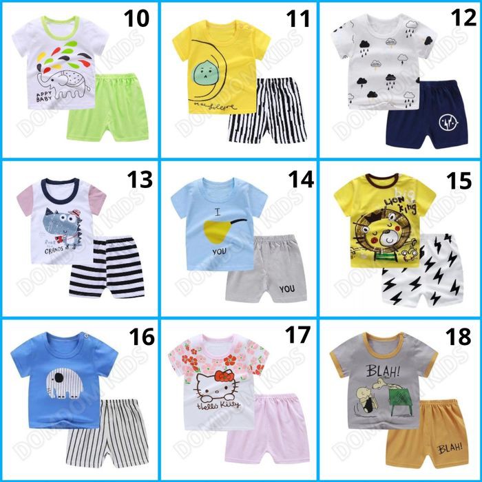 Setelan kaos  celana anak  unisex baju  anak  laki laki 