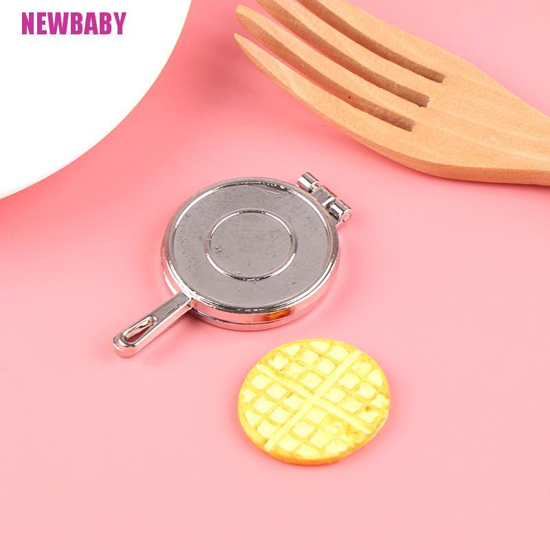 [NEWBABY] 1:12 Miniature Dollhouse Waffle mould Kitchen Dessert Food