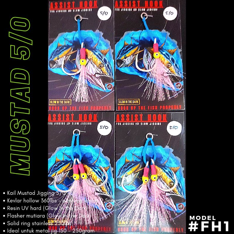 Asisst Hook Mustad / Kail Pancing / Jigging / Slow Jigging / Model FH01