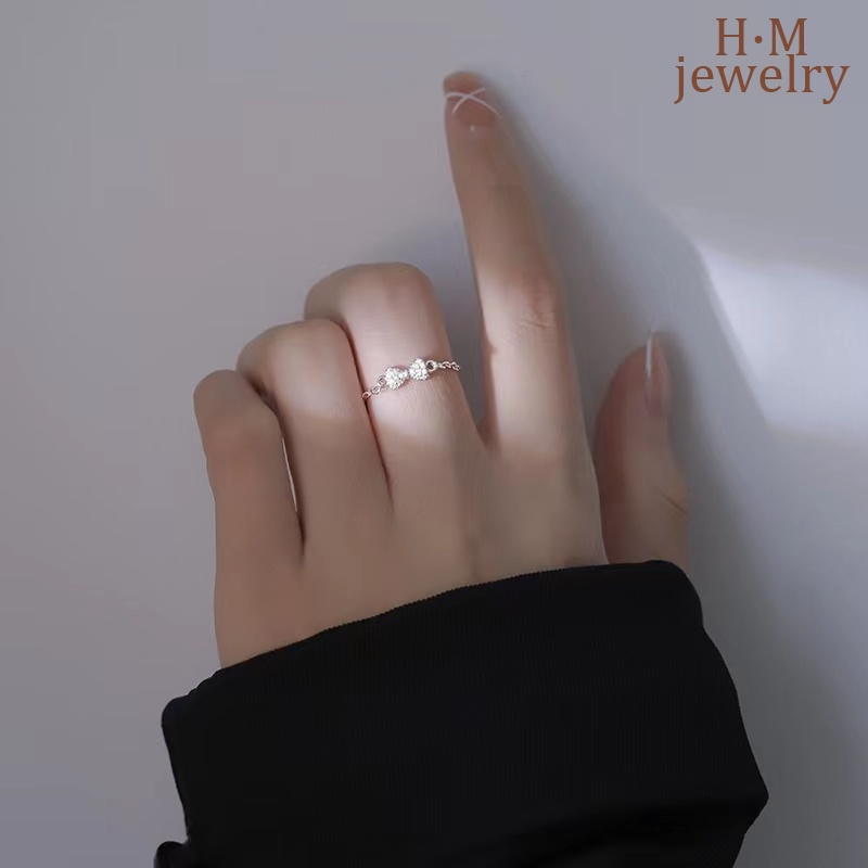 Cincin Sterling Silver 925 Model Pita Dengan Berlian Imitasi Untuk Wanita 2022