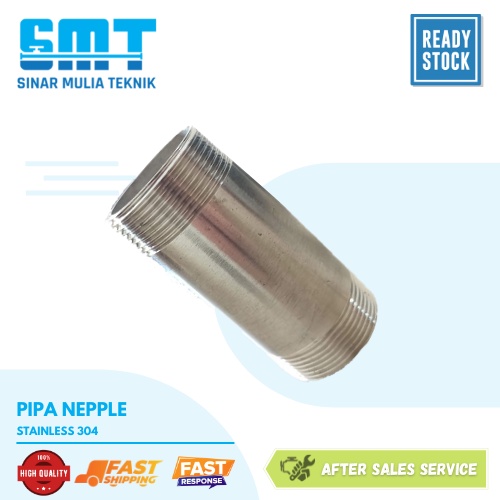 pipa nepple 15cm stainless steel 304 1" inch