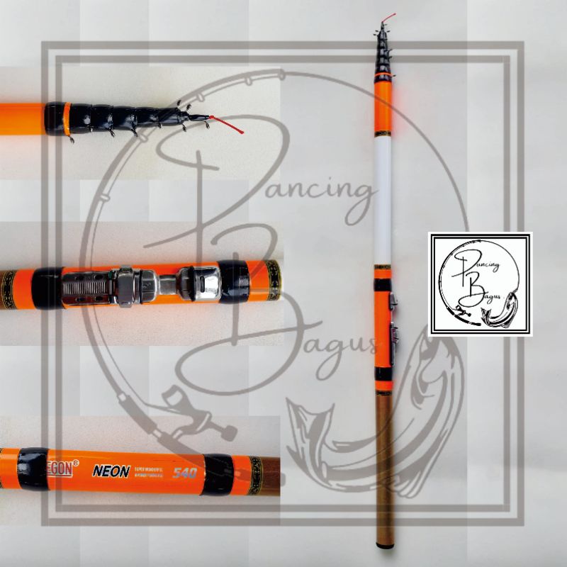 Joran Pancing Tegek Oregon Neon Fiber 540 Set Kolong Murah Original
