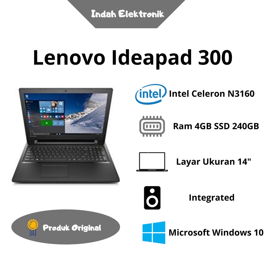 Laptop LENOVO Ideapad 300 Intel