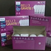 Philips Multipack MyCare LedBulb 6W E 27 6500k 230V Cahaya Putih /4 pcs