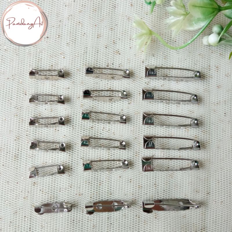 (10pcs) Peniti Bros Hijab Silver / Bahan Peniti Bros Polos