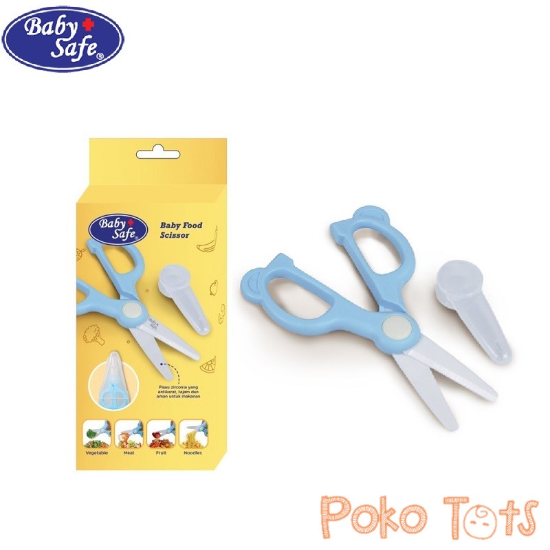 Baby Safe Ceramic Baby Food Scissors with Case Gunting Pemotong Makanan Bayi Keramik