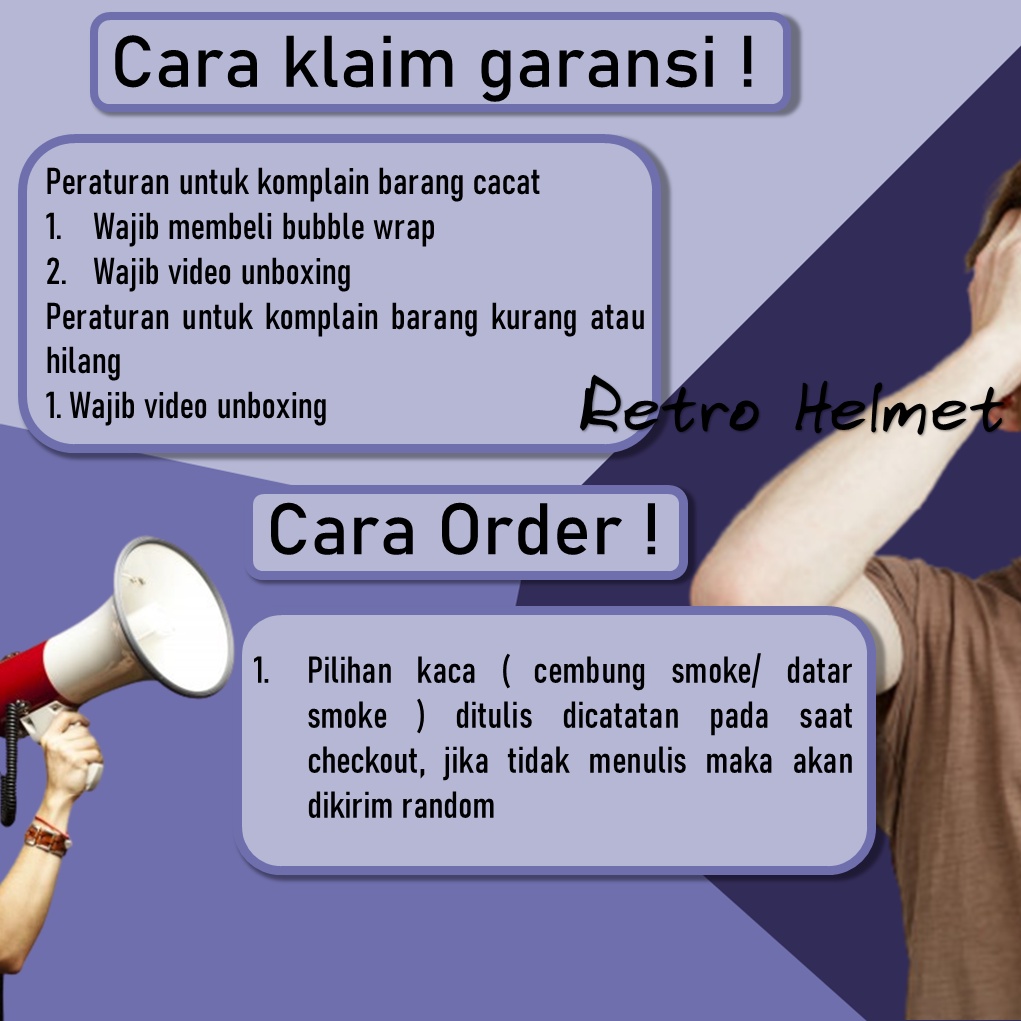 Helm Bogo Wanita Pria Dewasa Full Leher Sni Kaca Cembung Datar Hitam Pastel Premium Terbaru Ori