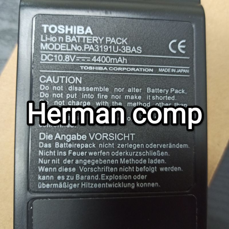 Original Baterai Toshiba Portege M200 M205 M400 M405 M700 M750 PA3191