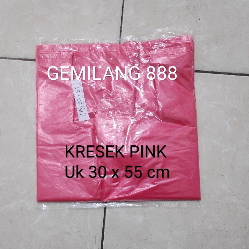 Kantong Kresek ekonomis uk 30cm x 55 cm, plastik kresek . Kantong plastik merah, kantong kresek pink