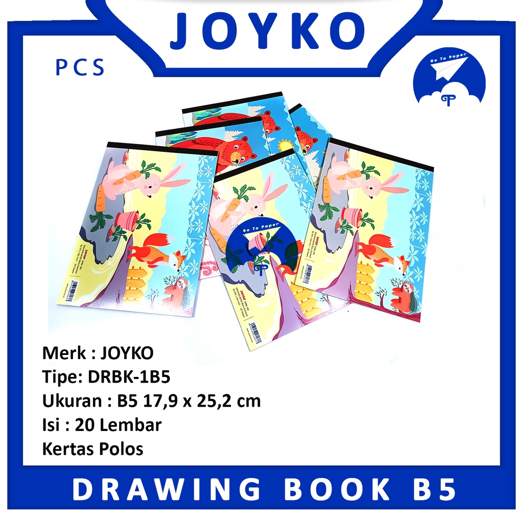

JOYKO Buku Gambar Ukuran B5 DRBK-1B5 Cover Karakter Per Pcs
