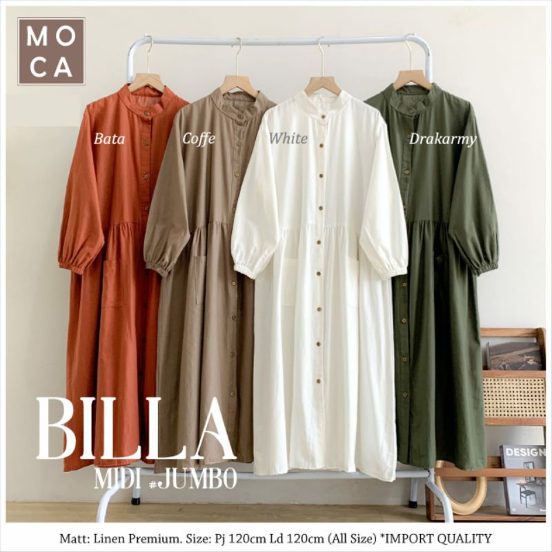 BILLA MIDI JUMBO BY MOCA | BEST SELLER | DRESS JUMBO | BUSUI FRIENDLY