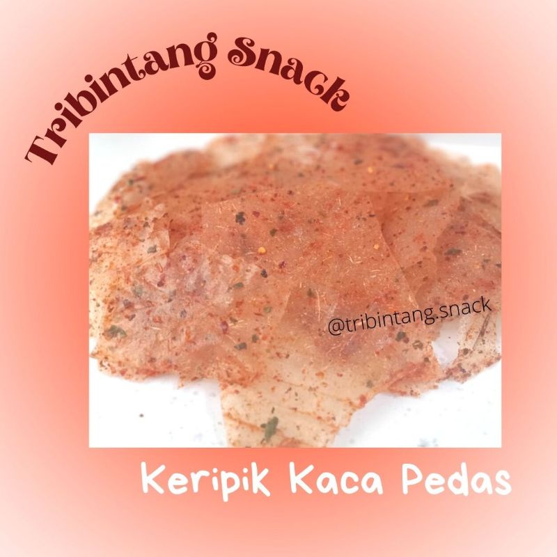 

Keripik Kaca Pedas 100gr Tribintang Snack