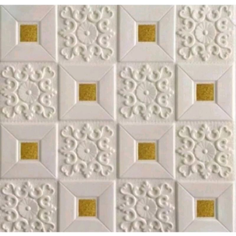 Brickfoam batik 3d 70x70cm Tebal 3mm-Batik + stiker gold