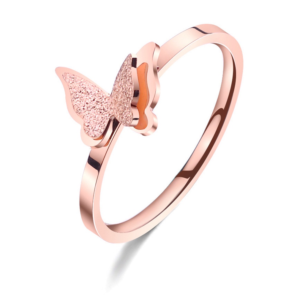 【COD Tangding】Simple Butterfly Index Finger Ring Female Fashion Decorative Ring Ornaments