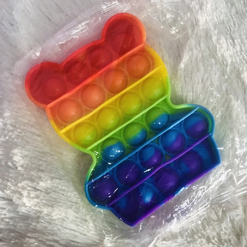 [BISA MENYALA] Tas Pop it LED Bisa Menyala Fidget Push Popit Mainan Pop it-Pop it Boneka