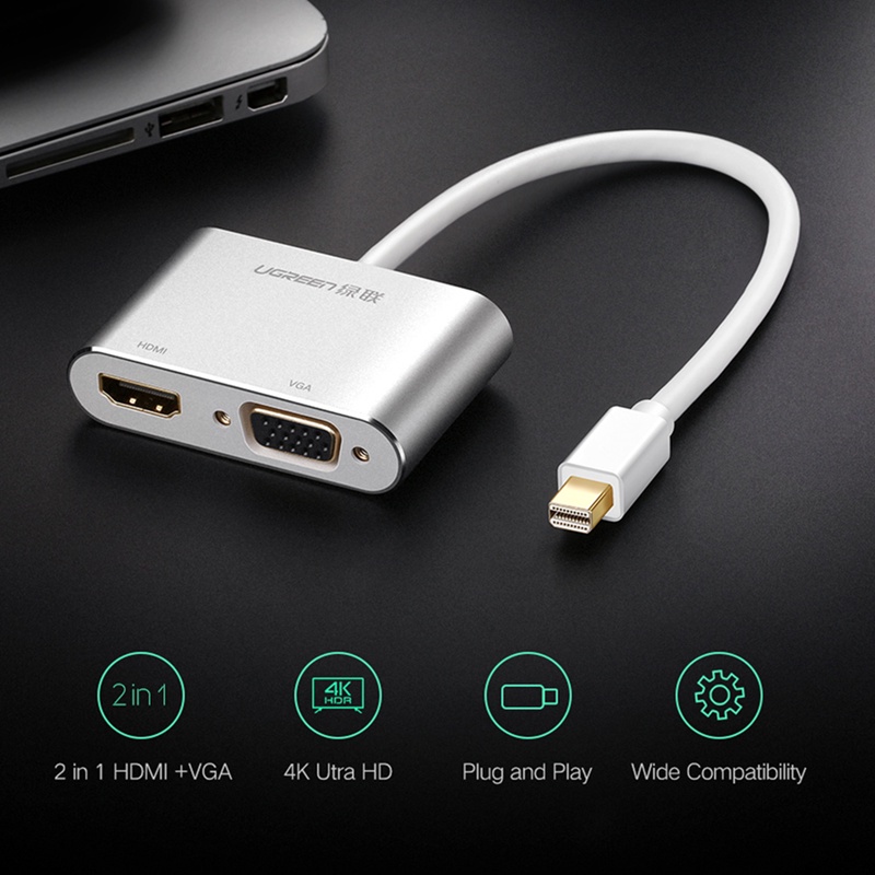 Ugreen Kabel Adapter Mini DisplayPort Ke HDMI VGA Thunderbolt 2