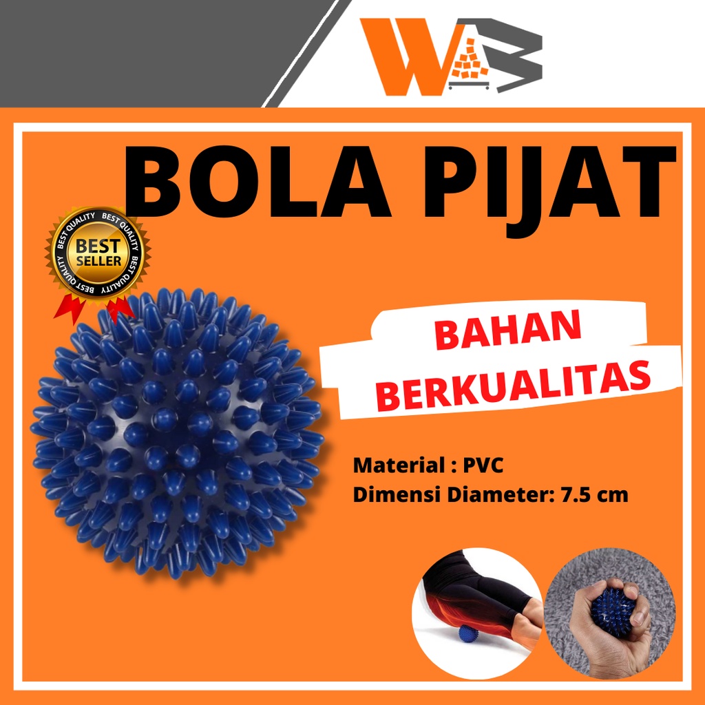 COD Bola Refleksi Kesehatan Model Duri Multifungsi Alat Pijat Punggung Tangan Sport Ball And Health Bola Pijat PVC Massage Ball Sport FItness 7.5cm