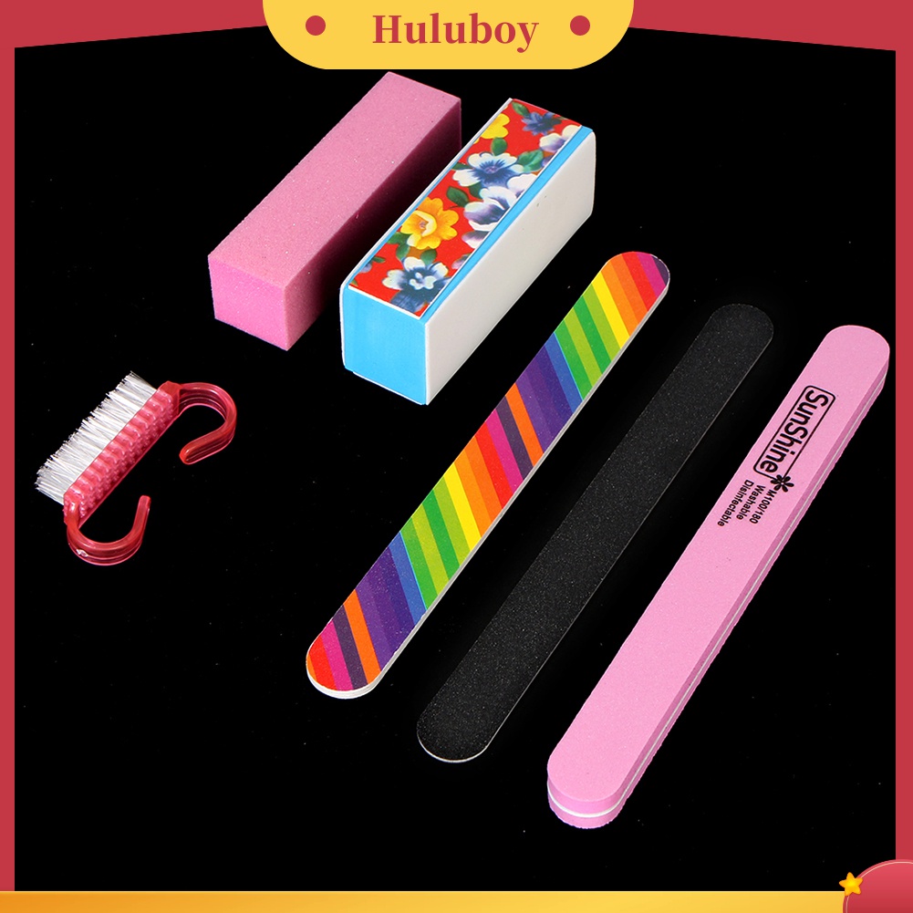 Huluboy Huluboy♡ 6pcs / Set Alat Kikir / Buffer Kuku Untuk Manicure