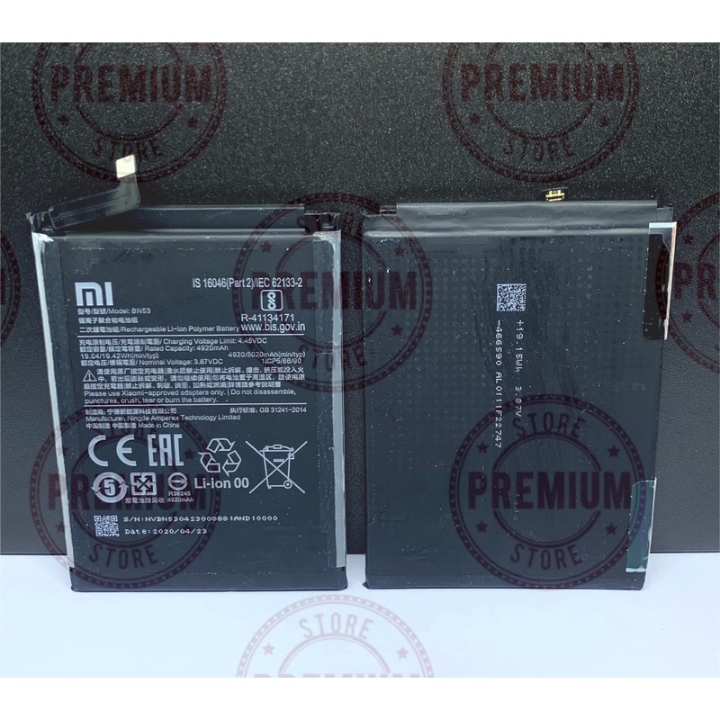 Baterai Batre Xiaomi Redmi Note 9 Pro / Xiaomi Note 10 pro BN53 1000%